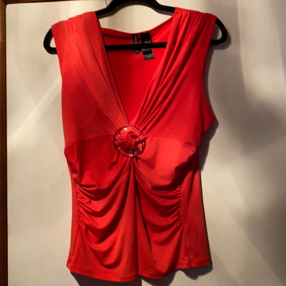 Bisou Bisou Top Coral-Orange